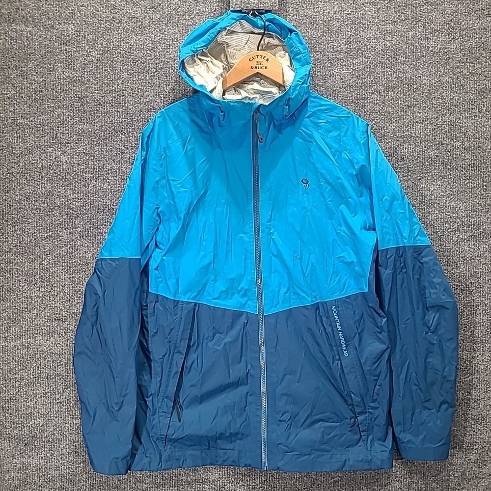 Mountain Hardwear Exponent Jacket Mens Large Blue‎ /Blue VaporDry Vented Hood
